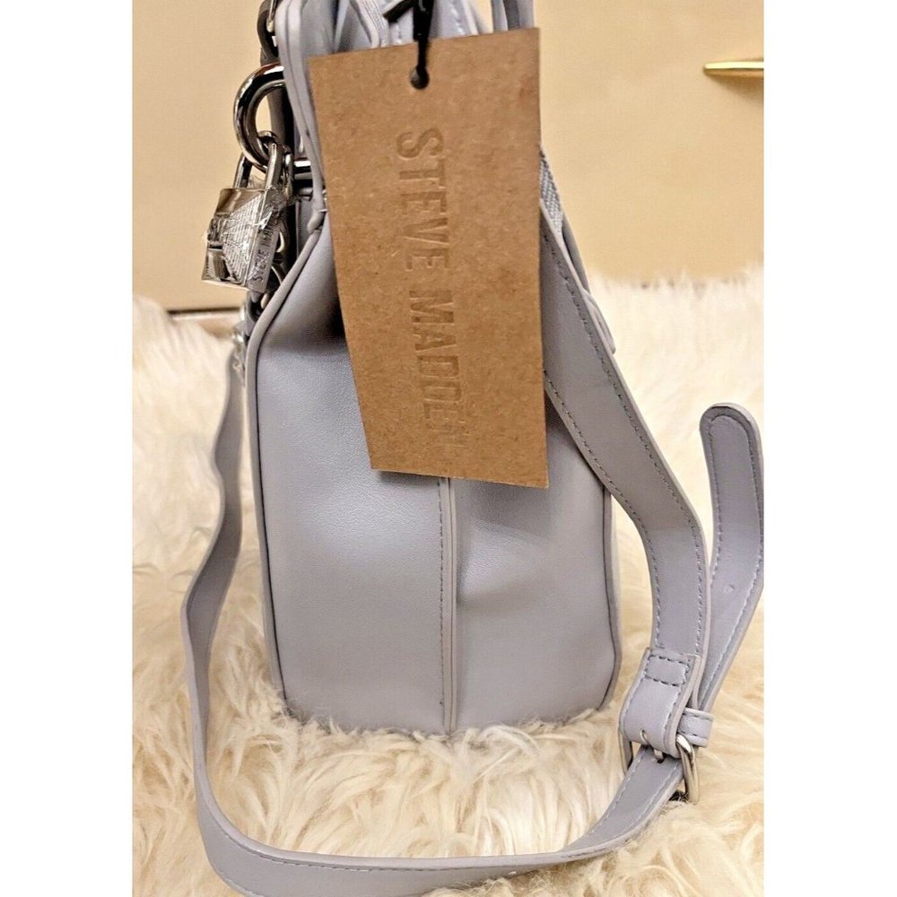 NWT STEVE MADDEN BLISHA SATCHEL CROSSBODY HAND BAG FOG TIK TOK VIRAL TRENDY - Picture 3 of 7